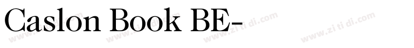 Caslon Book BE字体转换
